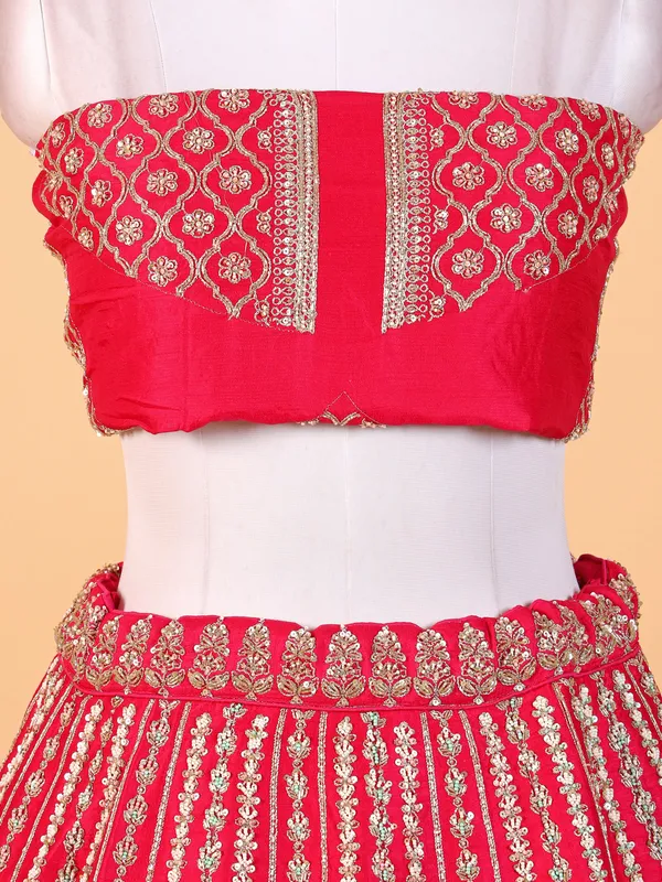 Gorgeous rani unstitched raw silk lehenga choli