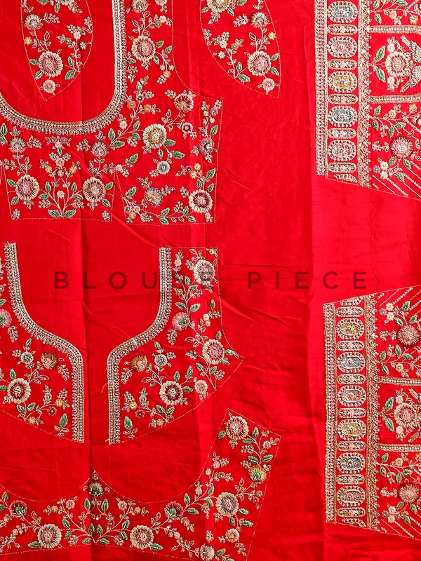 Gorgeous red raw silk lehenga choli