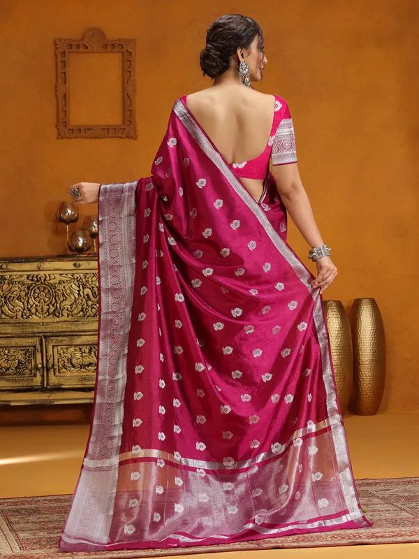 Gorgeous silk saree in wine
