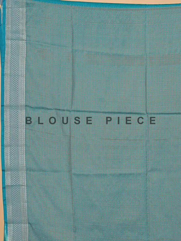 Gorgeous teal blue silk saree