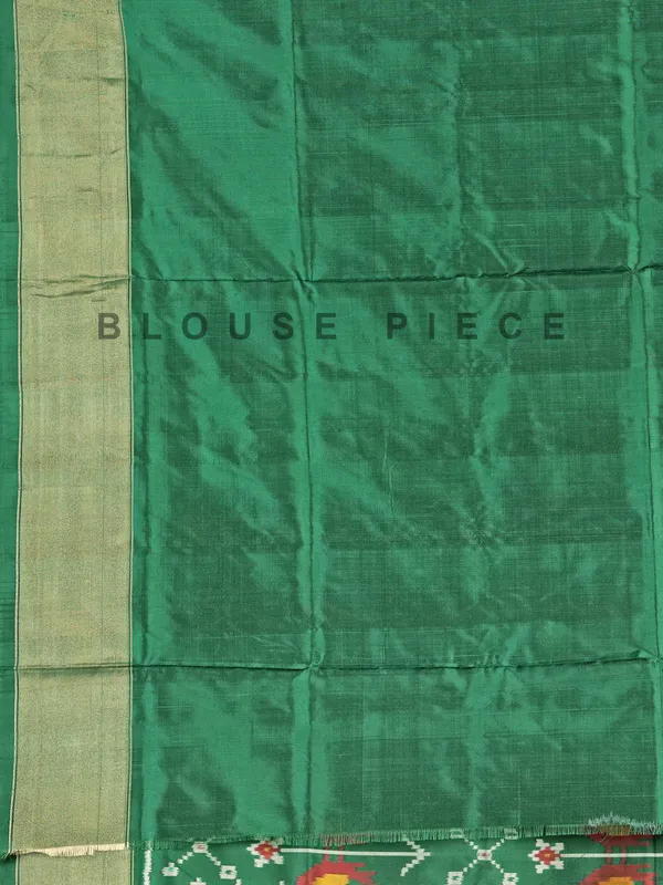 Green patola silk saree for mehendi ready