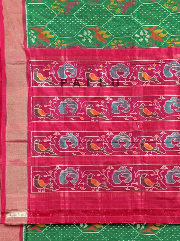 Green patola silk saree for mehendi special