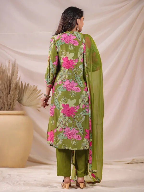Green serenity kurti set for festive days
