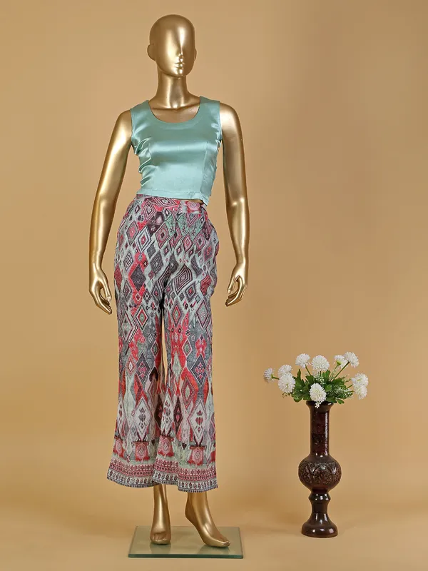 Green shaded printed cotton co ord set