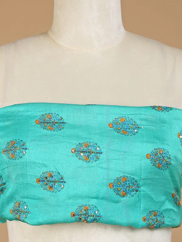 Green shaded silk printed lehenga choli