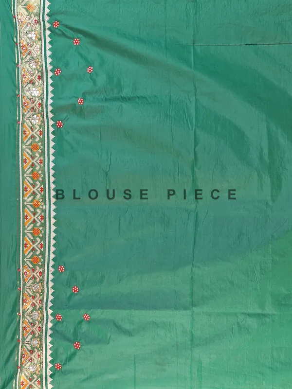 Green silk with patola printed saree for festive