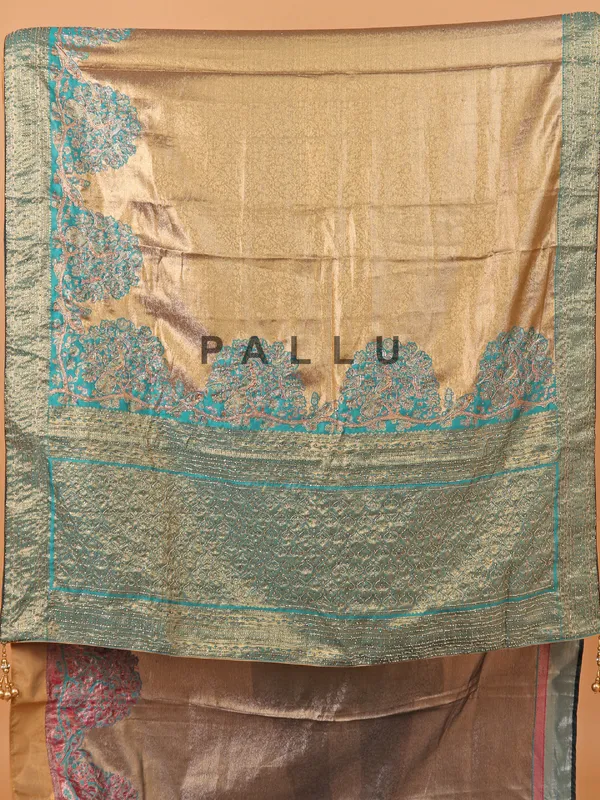 Green wedding style art kanjivaram silk saree