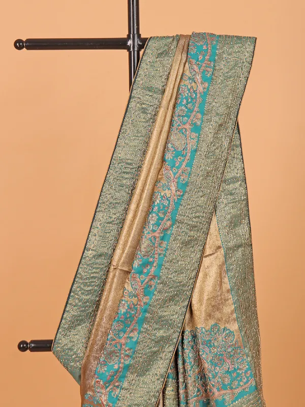 Green wedding style art kanjivaram silk saree