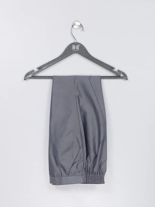 Grey and white silk printed waistcoat set