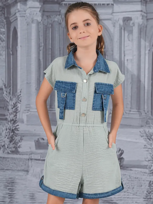 Grey casual wera jumpsuit in cotton