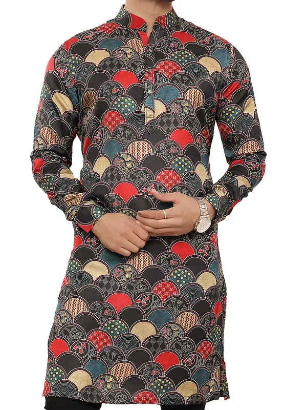 Grey festive wear mens kurta