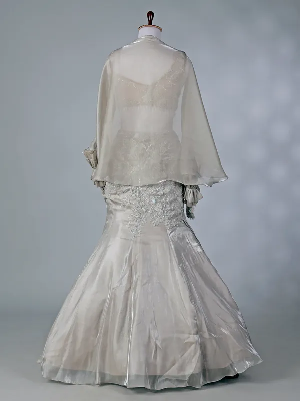Grey organza designer lehenga choli for weddings