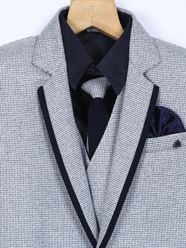Grey terry rayon boys coat suit