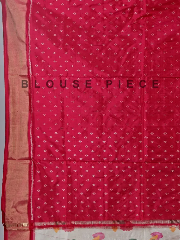 Grey zari weaving patola silk saree for grand festive