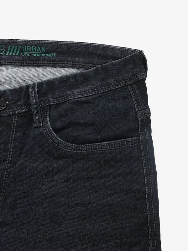 GS78 black denim jeans in slim fit