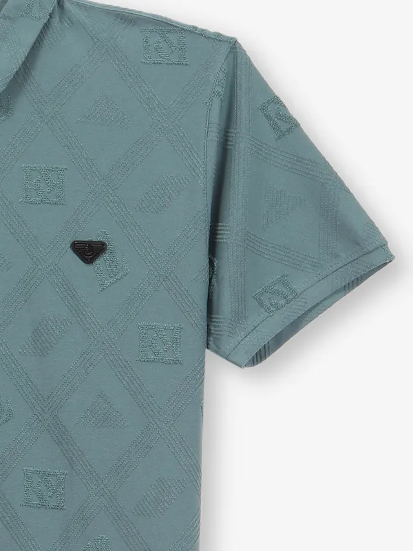 GS78 blue cotton polo t-shirt