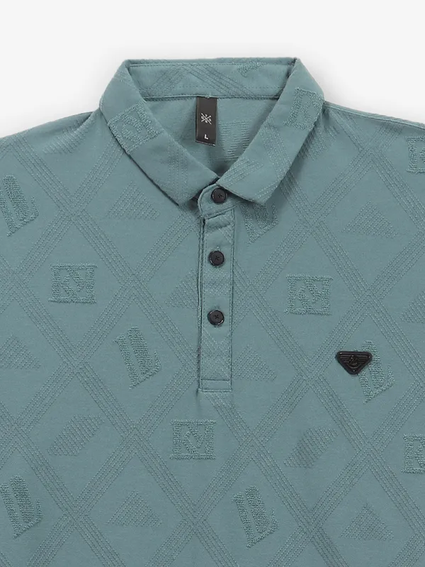 GS78 blue cotton polo t-shirt