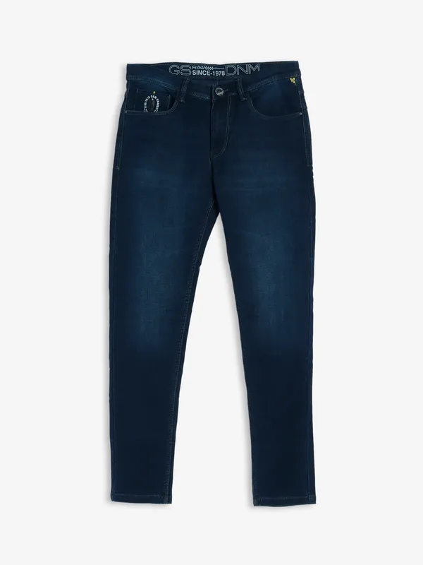 GS78 dark blue washed slim fit jeans