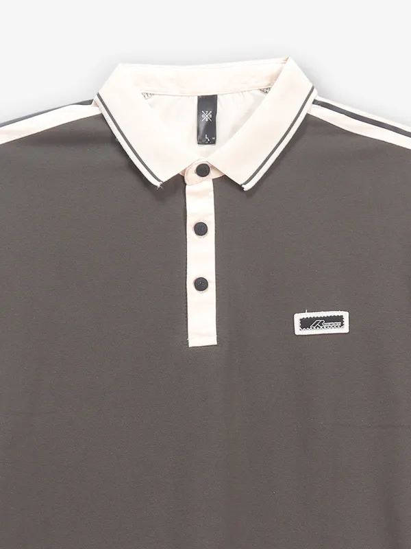 GS78 grey cotton polo t-shirt