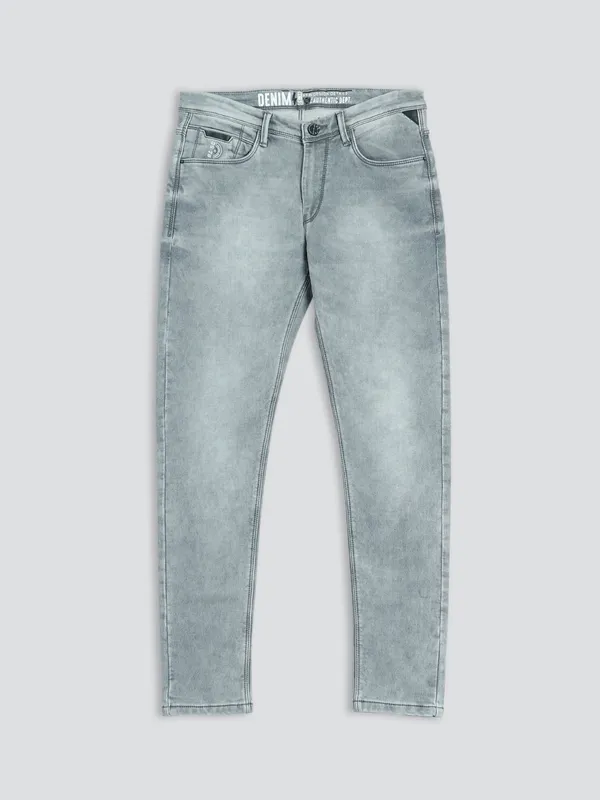 GS78 grey slim fit jeans in washed