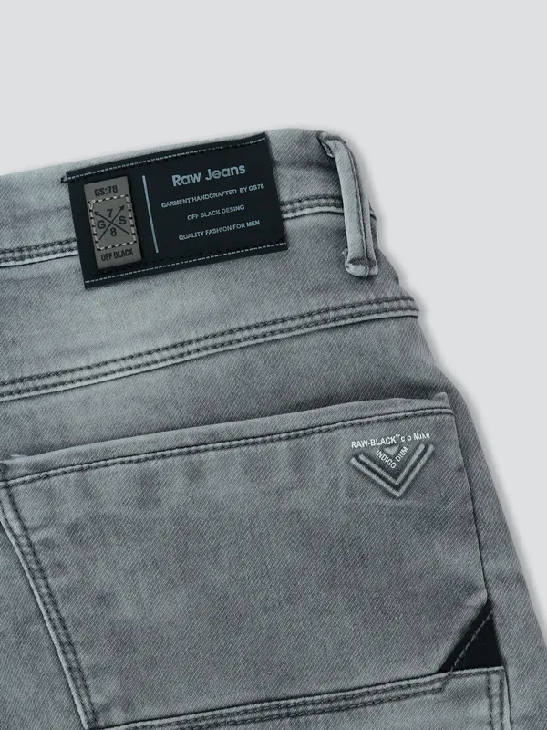 GS78 grey slim fit jeans in washed