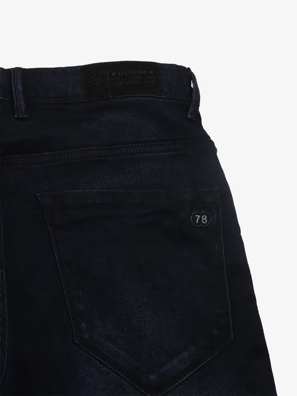GS78 navy solid denim jeans