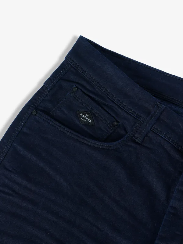 GS78 navy solid jeans in slim fit