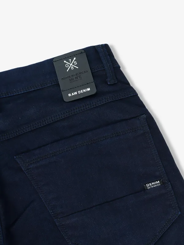 GS78 navy solid jeans in slim fit