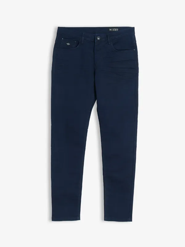 GS78 navy solid jeans in slim fit