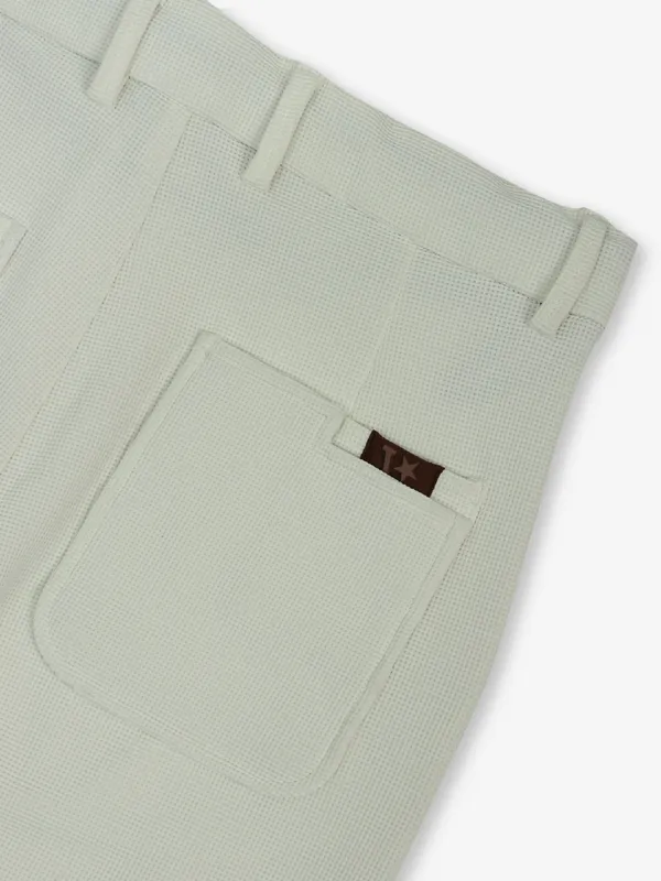 GS78 off-white solid laycra trouser
