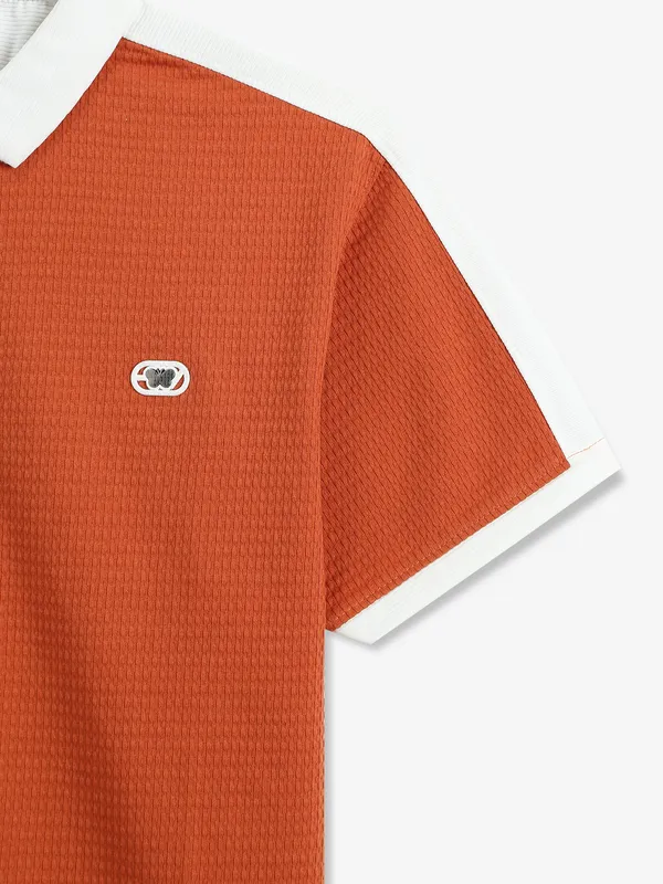 GS78 orange texture cotton t-shirt