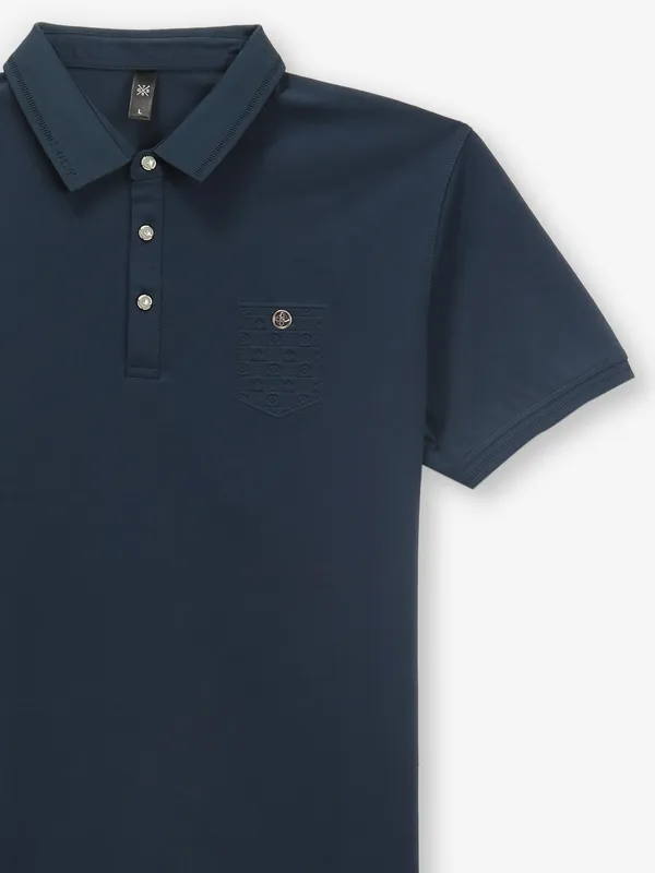 GS78 plain teal blue cotton t-shirt