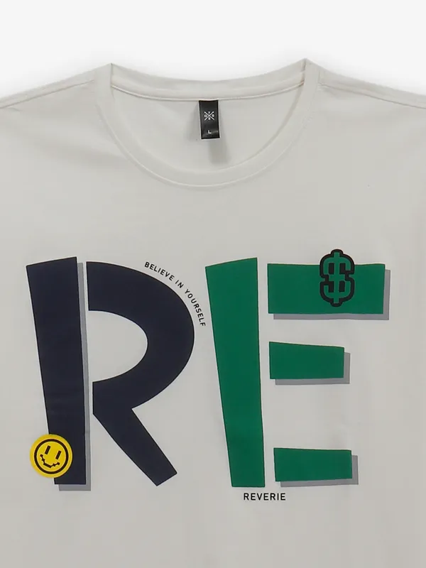 GS78 printed off-white cotton t-shirt