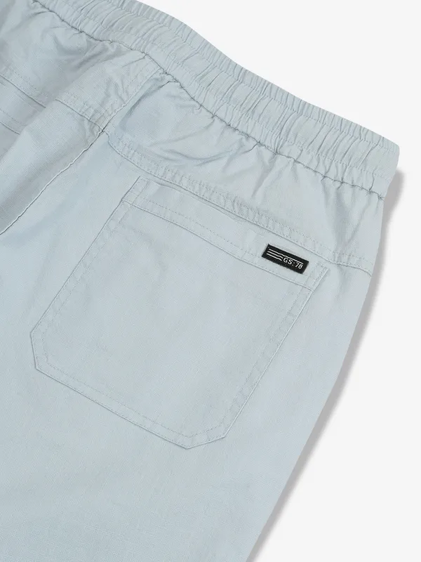 GS78 sky blue solid track pant