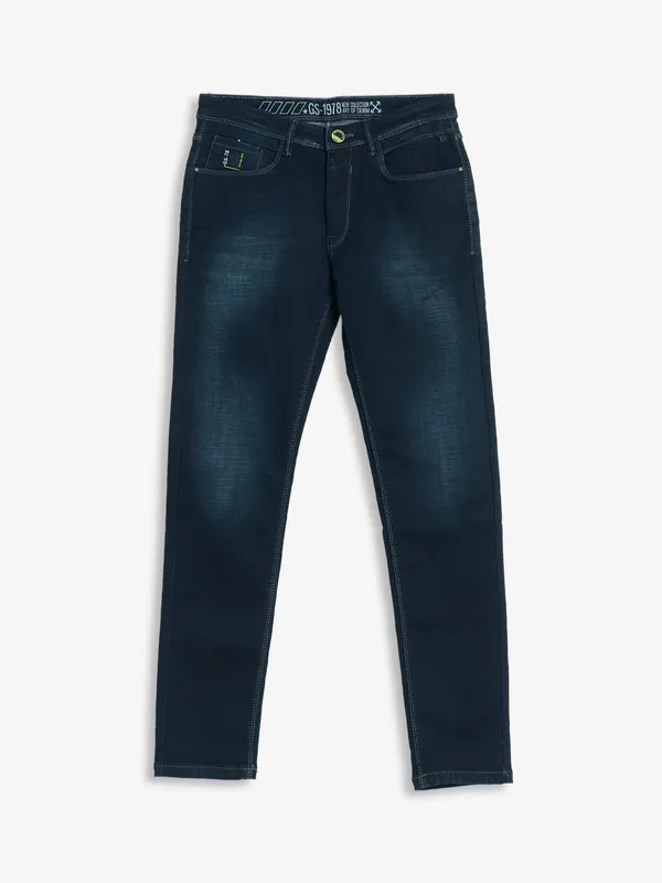 GS78 slim fit washed jeans in black