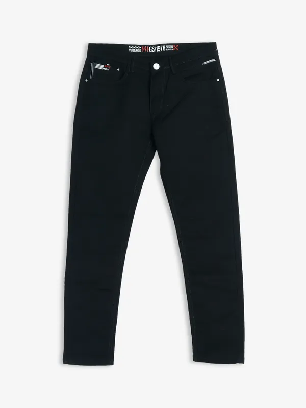 GS78 solid slim fit jeans in black