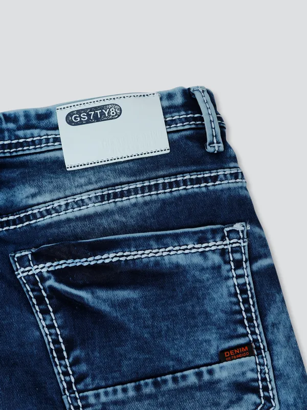 GS78 washed classic blue slim fit jeans