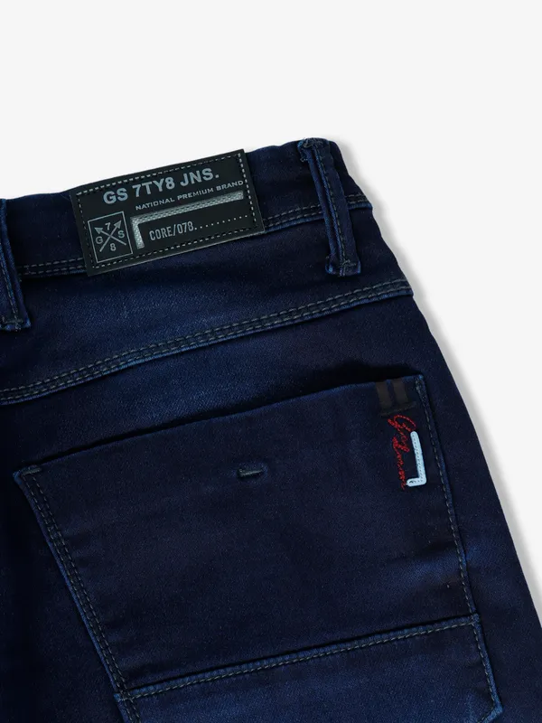 GS78 washed dark navy jeans