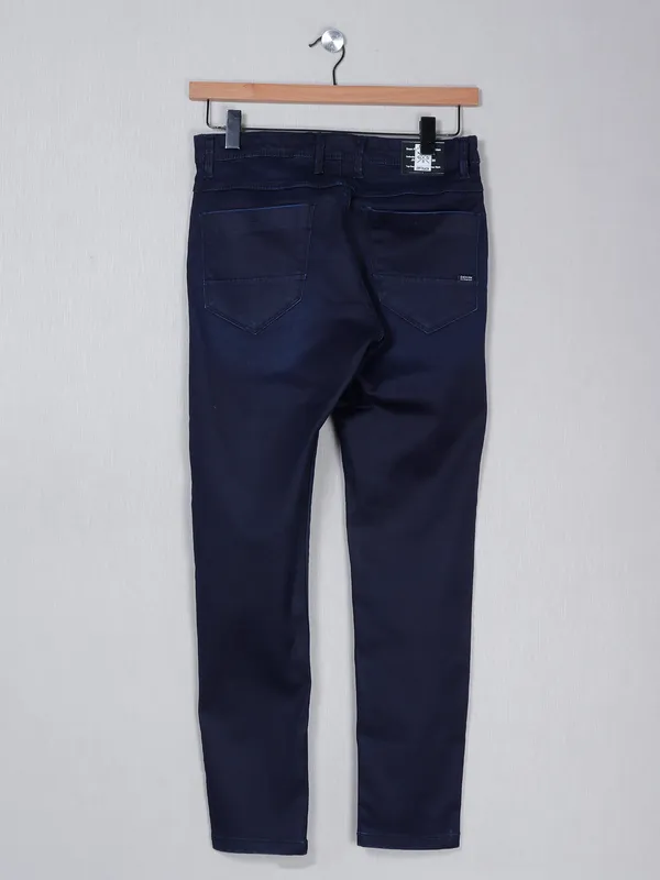 GS78 washed navy denim men jeans