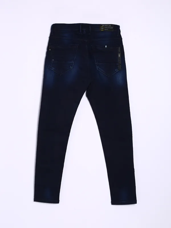 GS78 washed slim fit jeans in navy