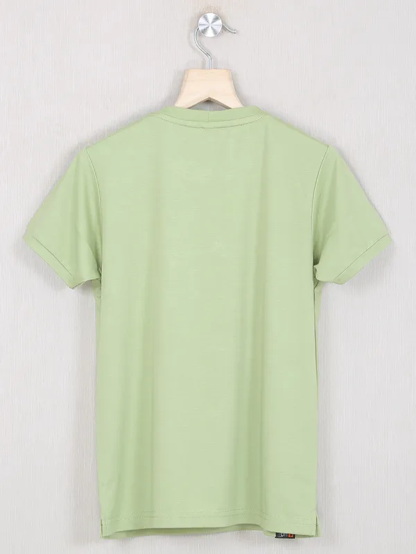Gusto presented pista green hue t-shirt for little boys