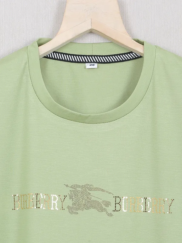 Gusto presented pista green hue t-shirt for little boys