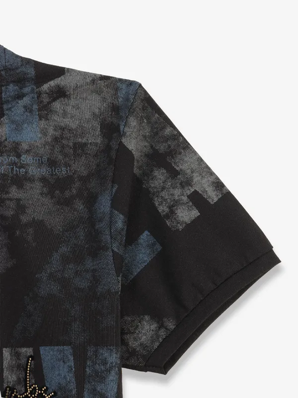 GUSTO printed black casual t-shirt