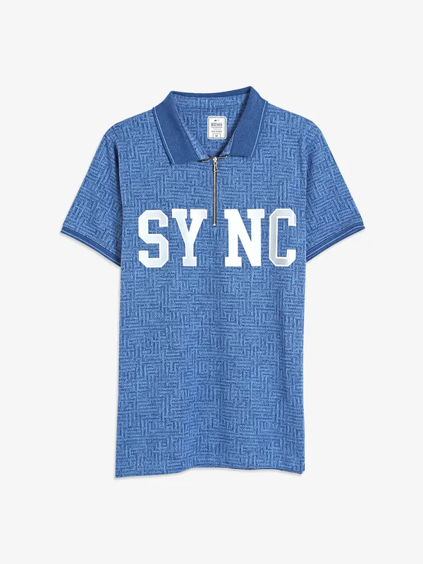 Hats Off dark blue knitted t shirt