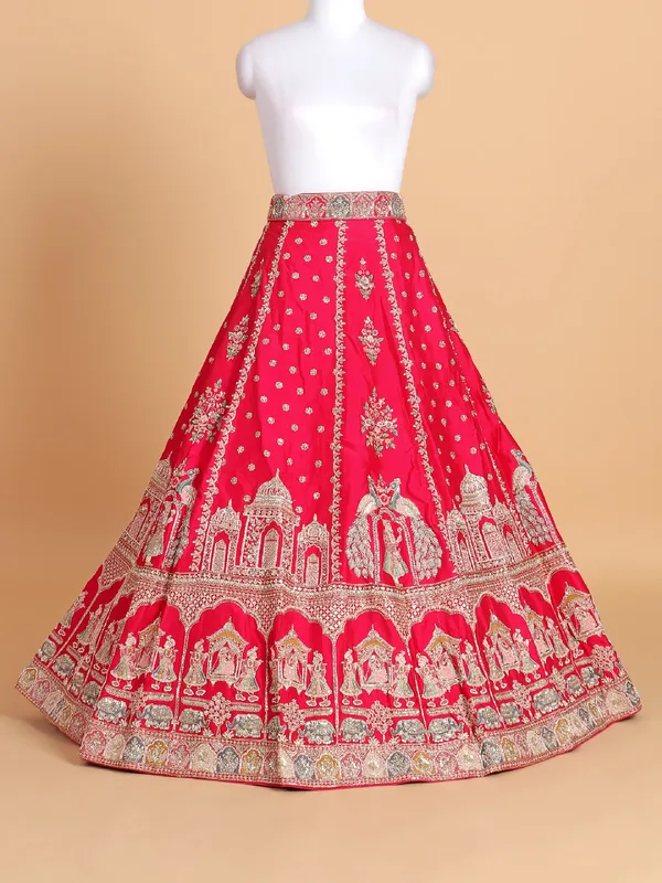 Heart melting rani silk lehenga choli
