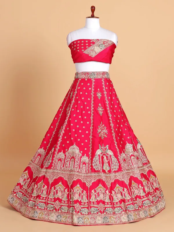 Heart melting rani silk lehenga choli
