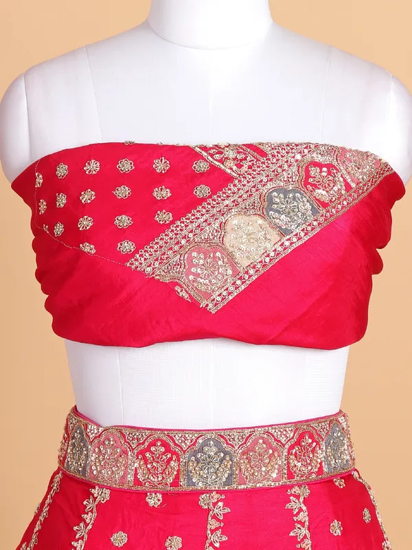 Heart melting rani silk lehenga choli