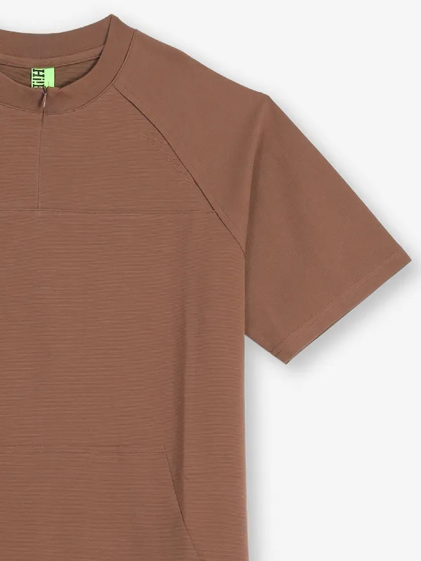 HIBRID plain brown cotton t-shirt