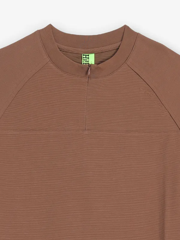 HIBRID plain brown cotton t-shirt