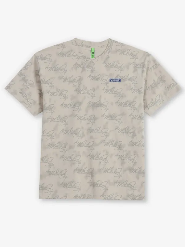 HIBRID printed beige cotton t-shirt